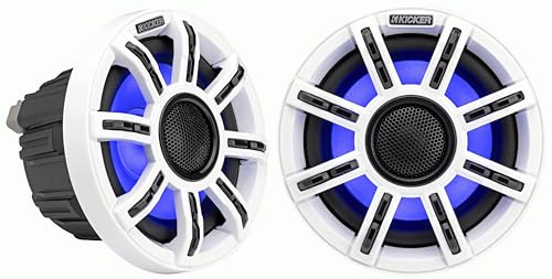 Kicker MSC65, MSC 6.5" 4 Ohm Premium Marine Coaxial Speakers (51MSC65) (OB)