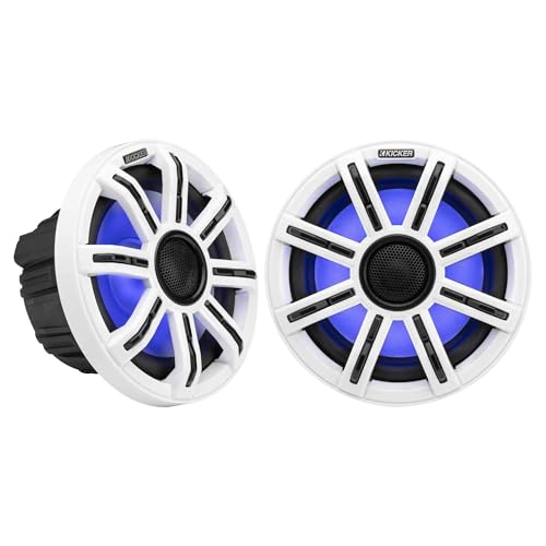 Kicker MSC8, MSC 8" 4 Ohm Premium Marine Coaxial Speakers (51MSC8) (OB)