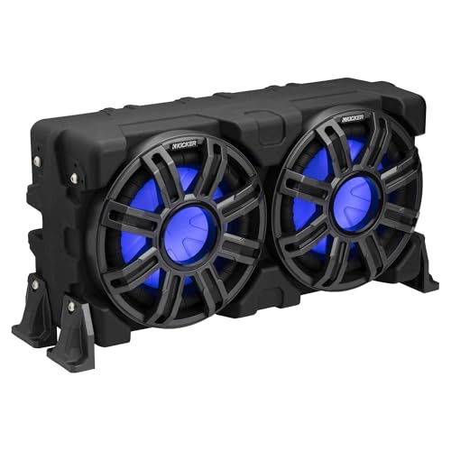 Kicker MWLE10, MWLE 10" Loaded Premium Marine Subwoofer Enclosure w/ Passive Radiator 4 Ohm (51MWLE104) (OB)