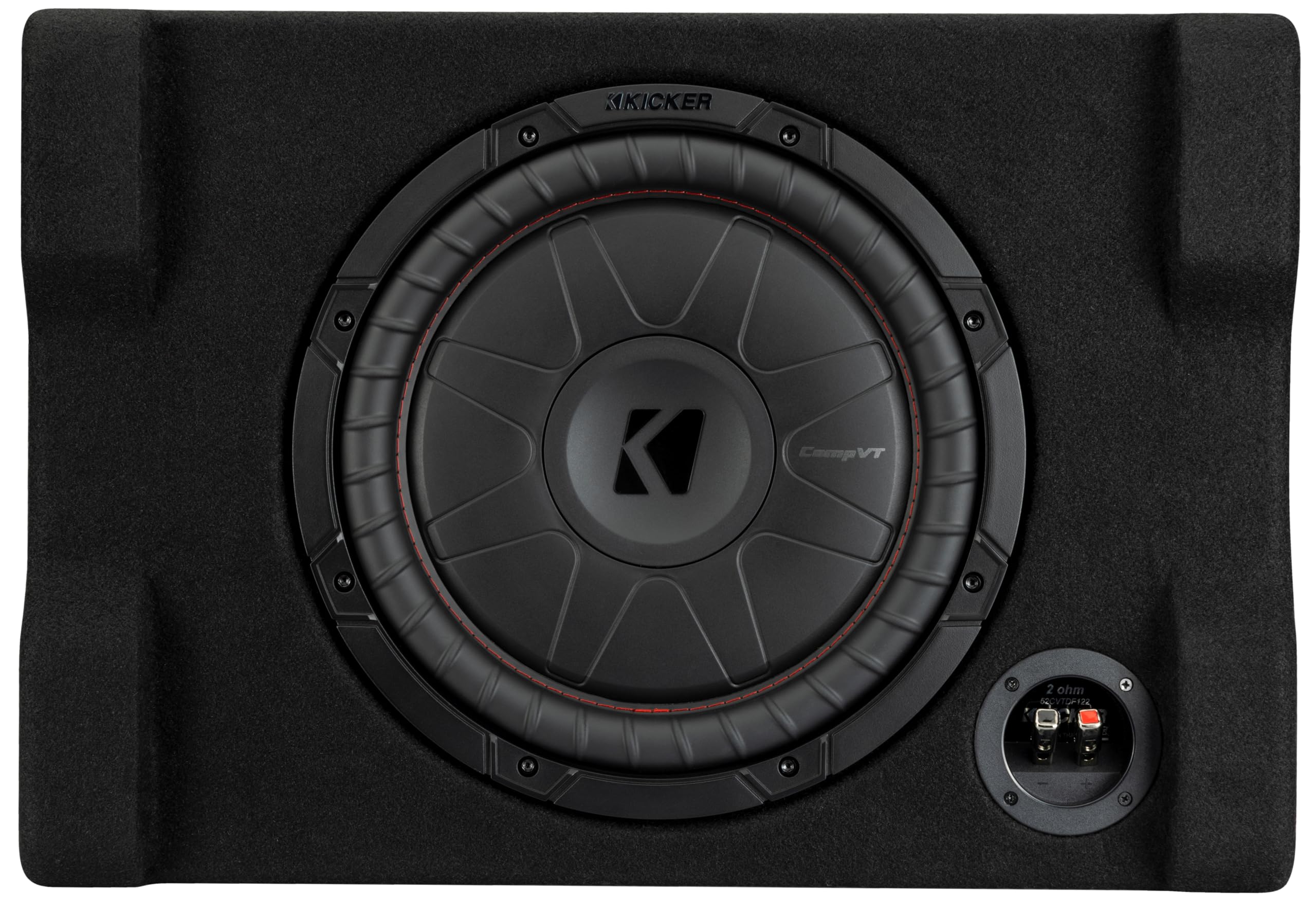 Kicker CVTDF122, CVTDF 12" Subwoofer In Down Firing Enclosure, 2-Ohm (52CVTDF122) (OB)