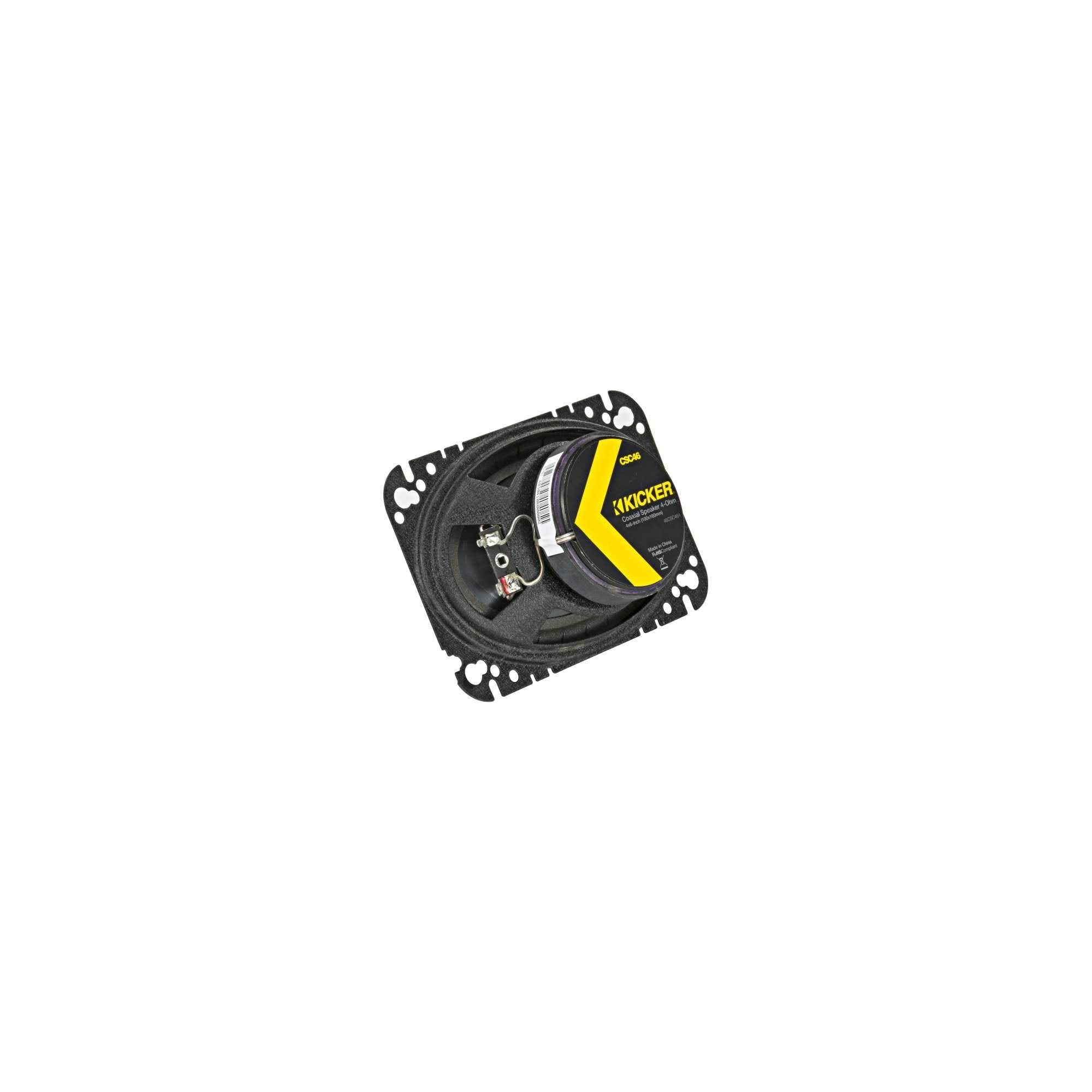 Kicker CSC464, CS 4X6" 2-Way Coaxial Speakers, 4-Ohm (46CSC464) (OB)