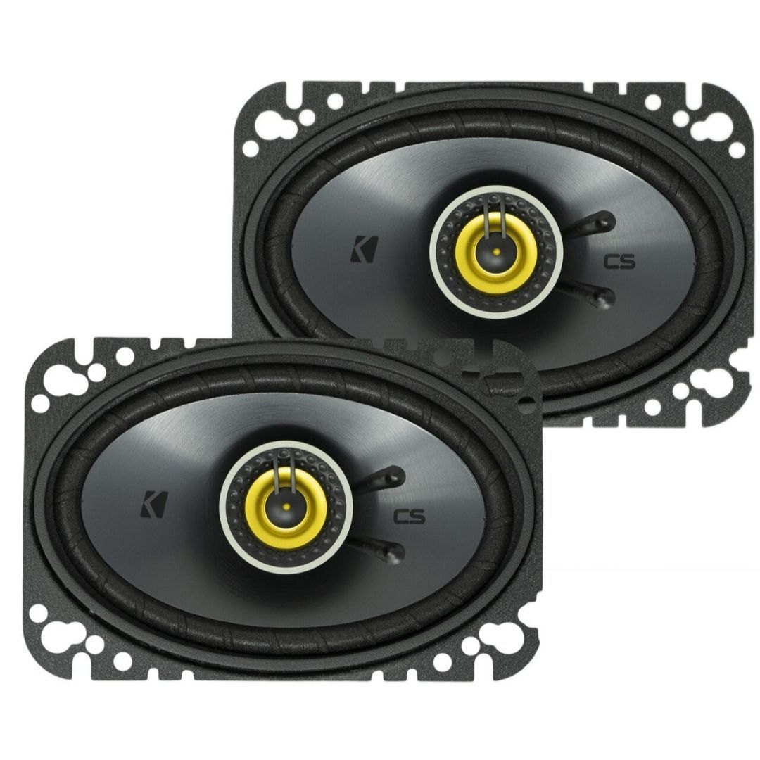 Kicker CSC464, CS 4X6" 2-Way Coaxial Speakers, 4-Ohm (46CSC464) (OB)