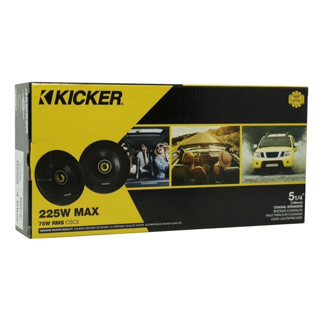 Kicker CSC54, CS 5.25" 2-Way Coaxial Speakers, 4-Ohm (46CSC54) (OB)