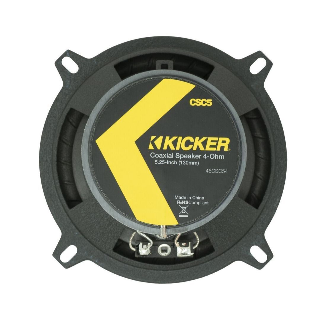Kicker CSC54, CS 5.25" 2-Way Coaxial Speakers, 4-Ohm (46CSC54) (OB)