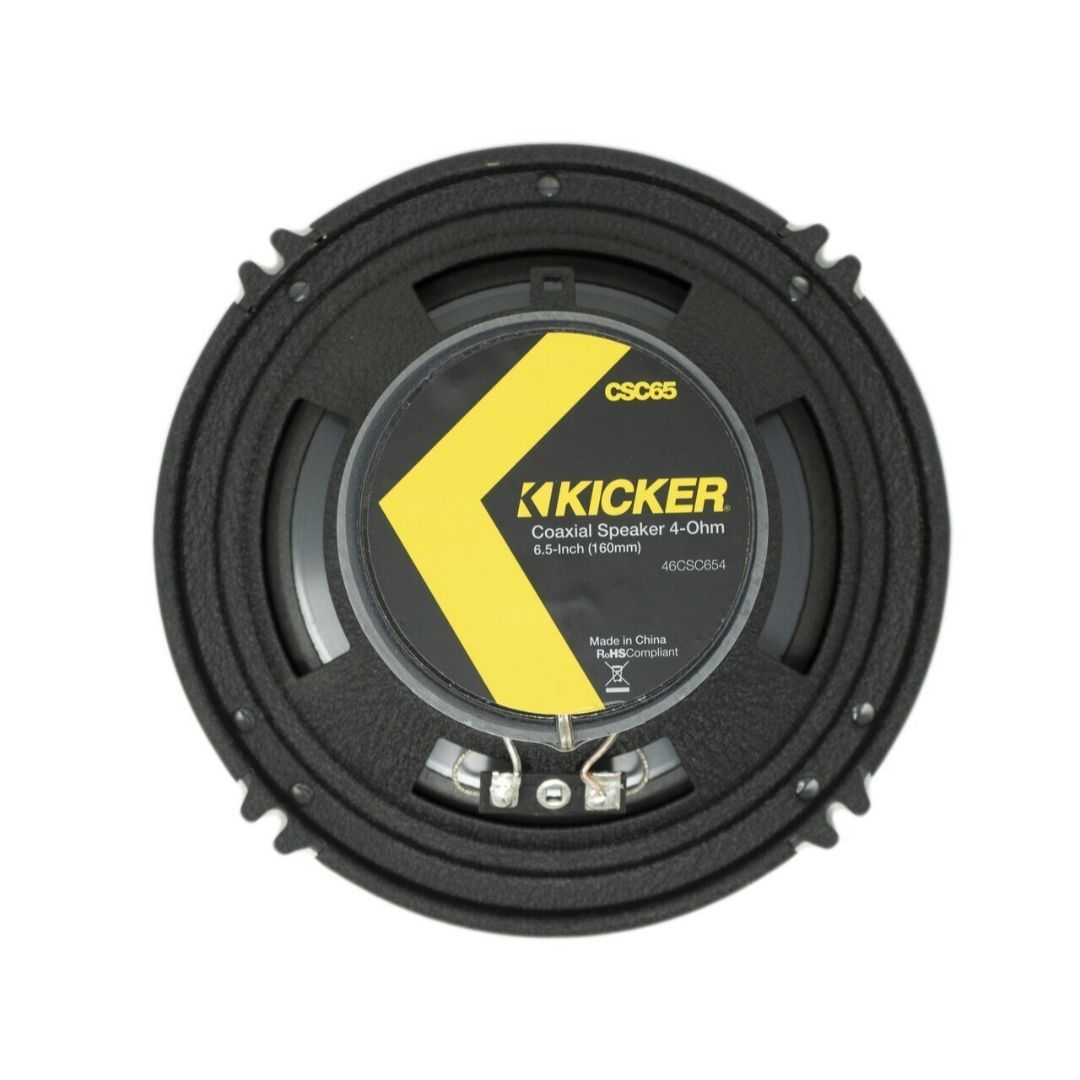 Kicker CSC654, CS 6.5" 2-Way Coaxial Speakers, 4-Ohm (46CSC654) (OB)