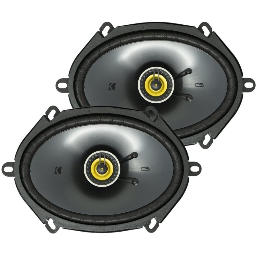 Kicker CSC684, CS 6X8" 2-Way Coaxial Speakers, 4-Ohm (46CSC684) (OB)
