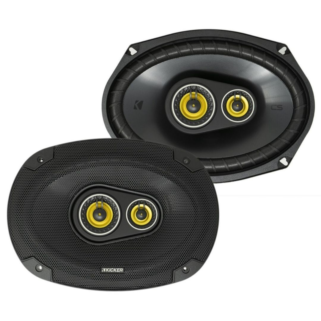 Kicker CSC6934, CS 6X9" 3-Way Full Range Speakers, 4-Ohm (46CSC6934) (OB)