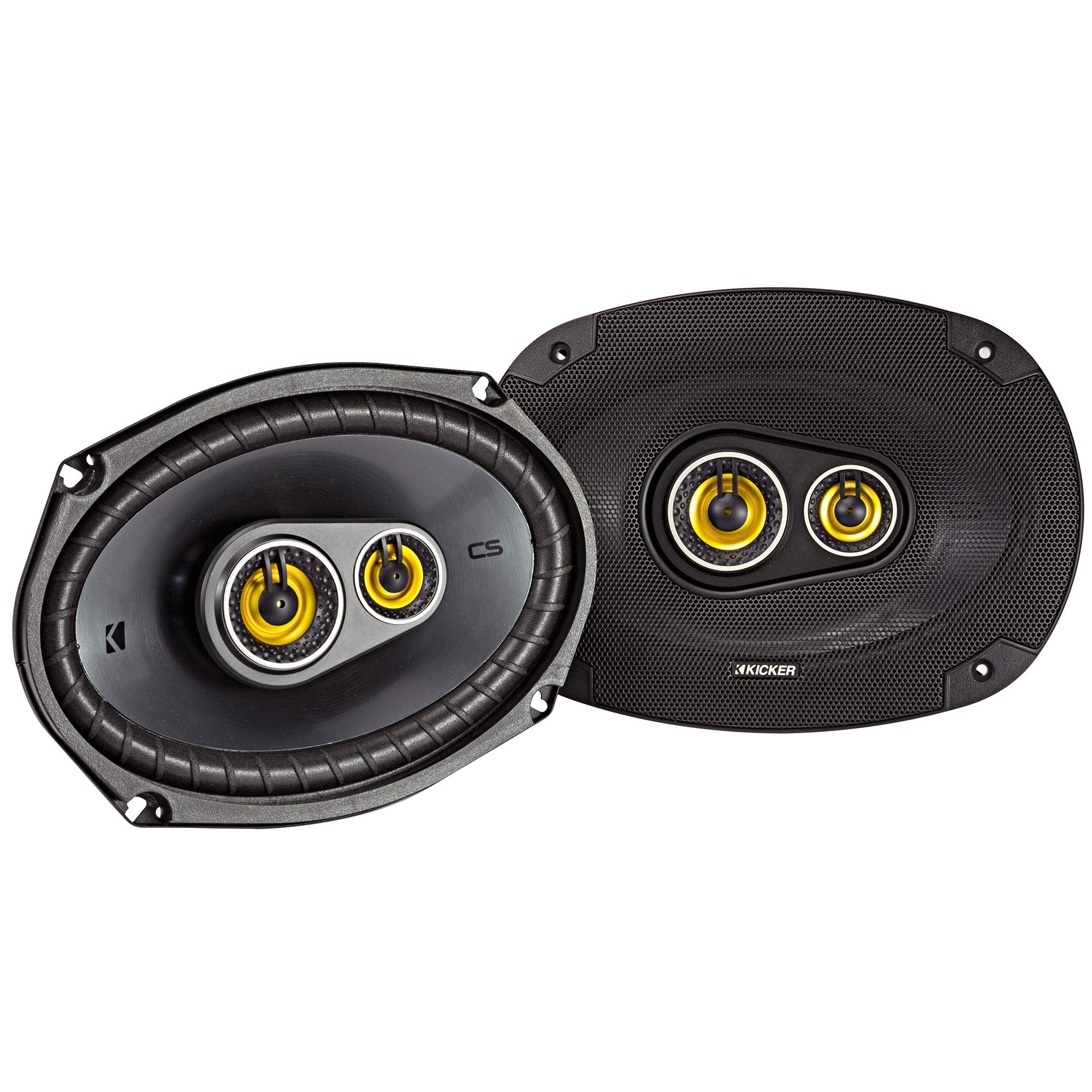 Kicker CSC6934, CS 6X9" 3-Way Full Range Speakers, 4-Ohm (46CSC6934) (OB)