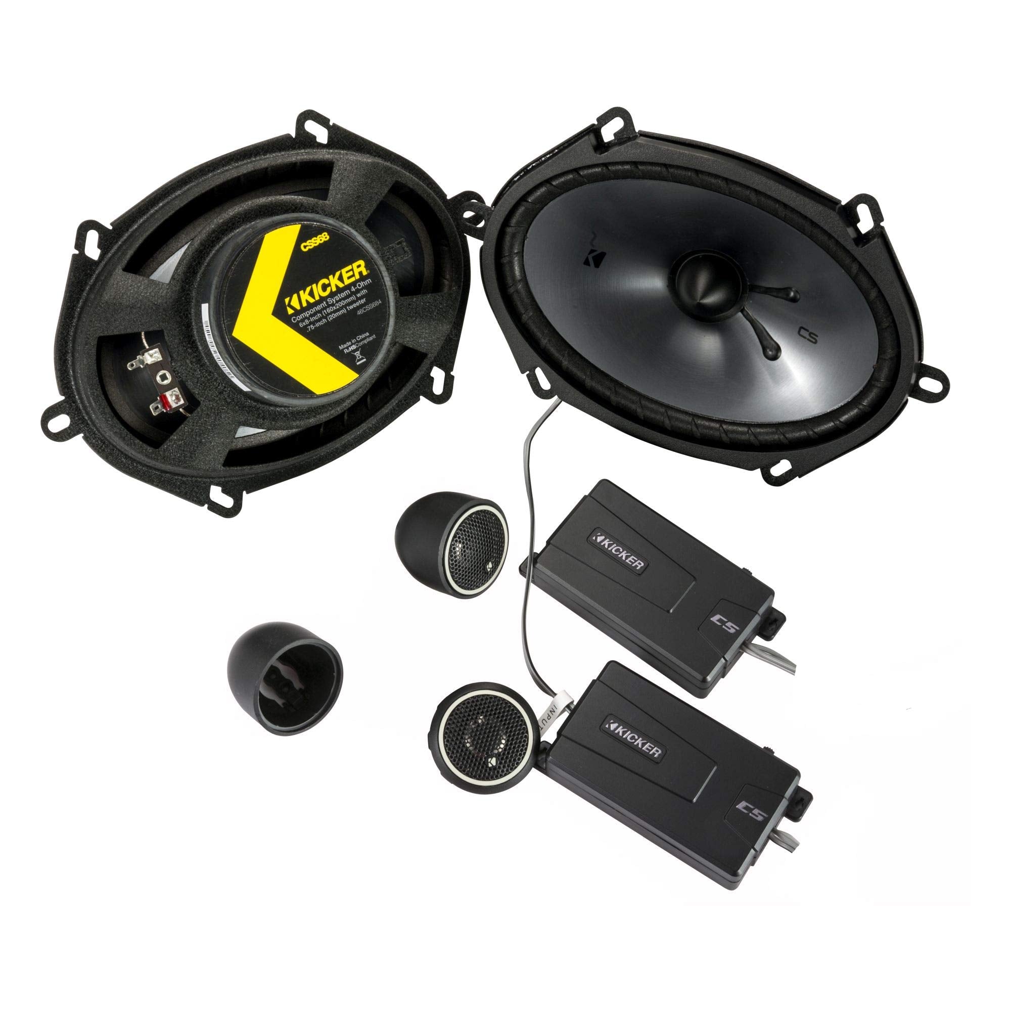 Kicker CSS684, CS 6X8" 2-Way Component Speaker System (46CSS684) (OB)