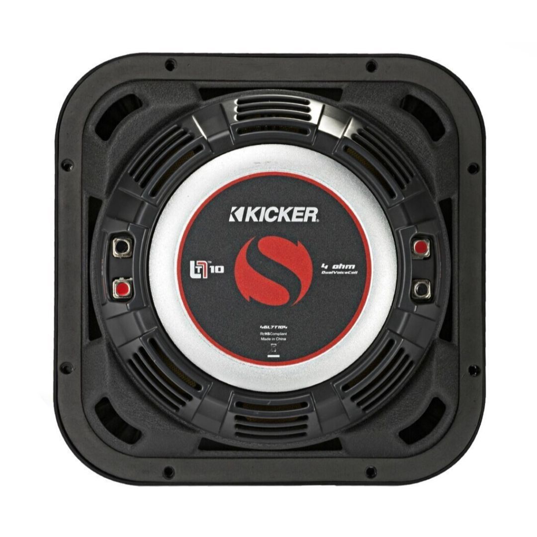 Kicker L7T104, L7T 10" Dual Voice Coil Subwoofer, 4-Ohm (46L7T104) (OB)