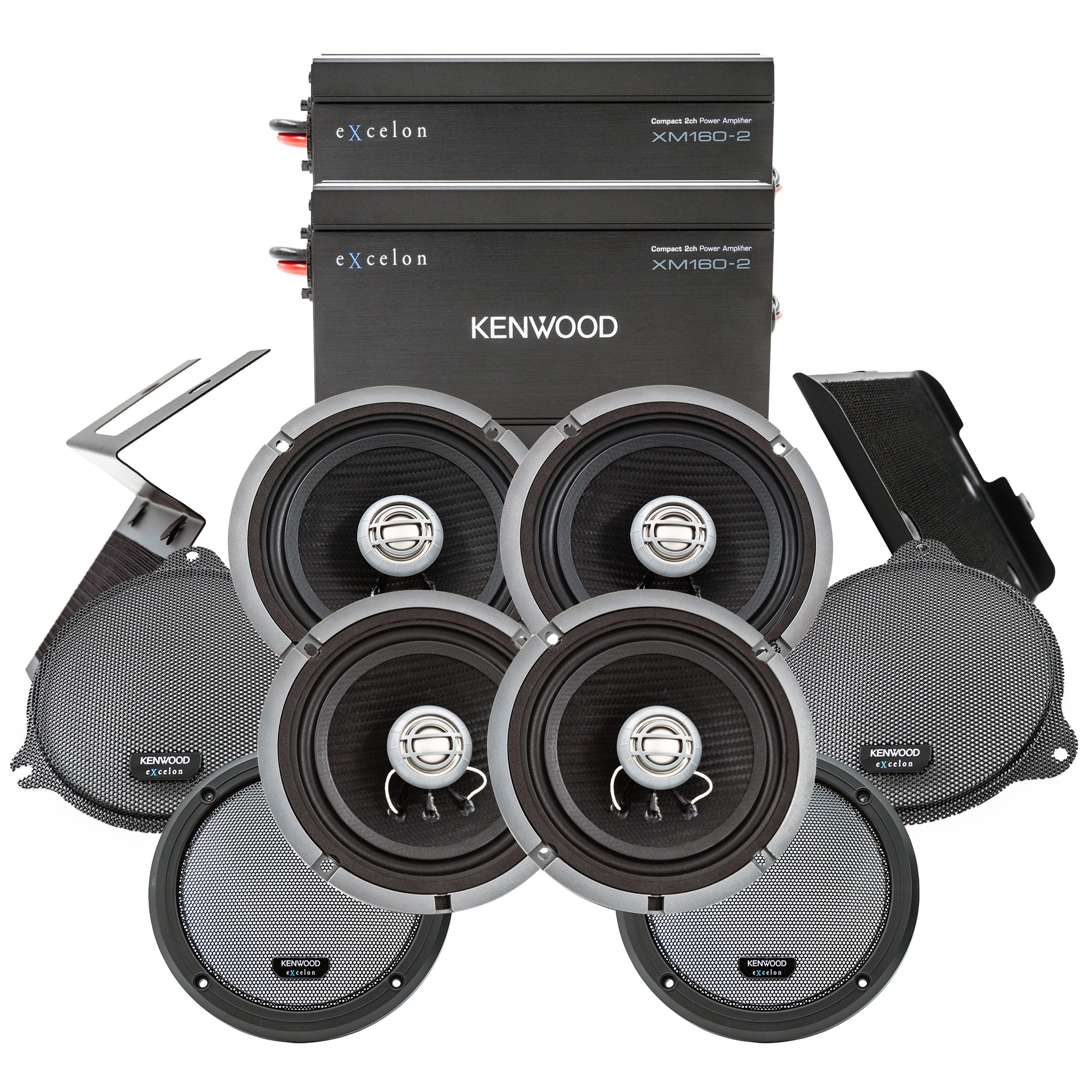 Kenwood P-HD4UT, Plug and Play Front & Rear Amplified Audio Upgrade Package for Select 2014-Up Ultra Harley-Davidson Motorcycles