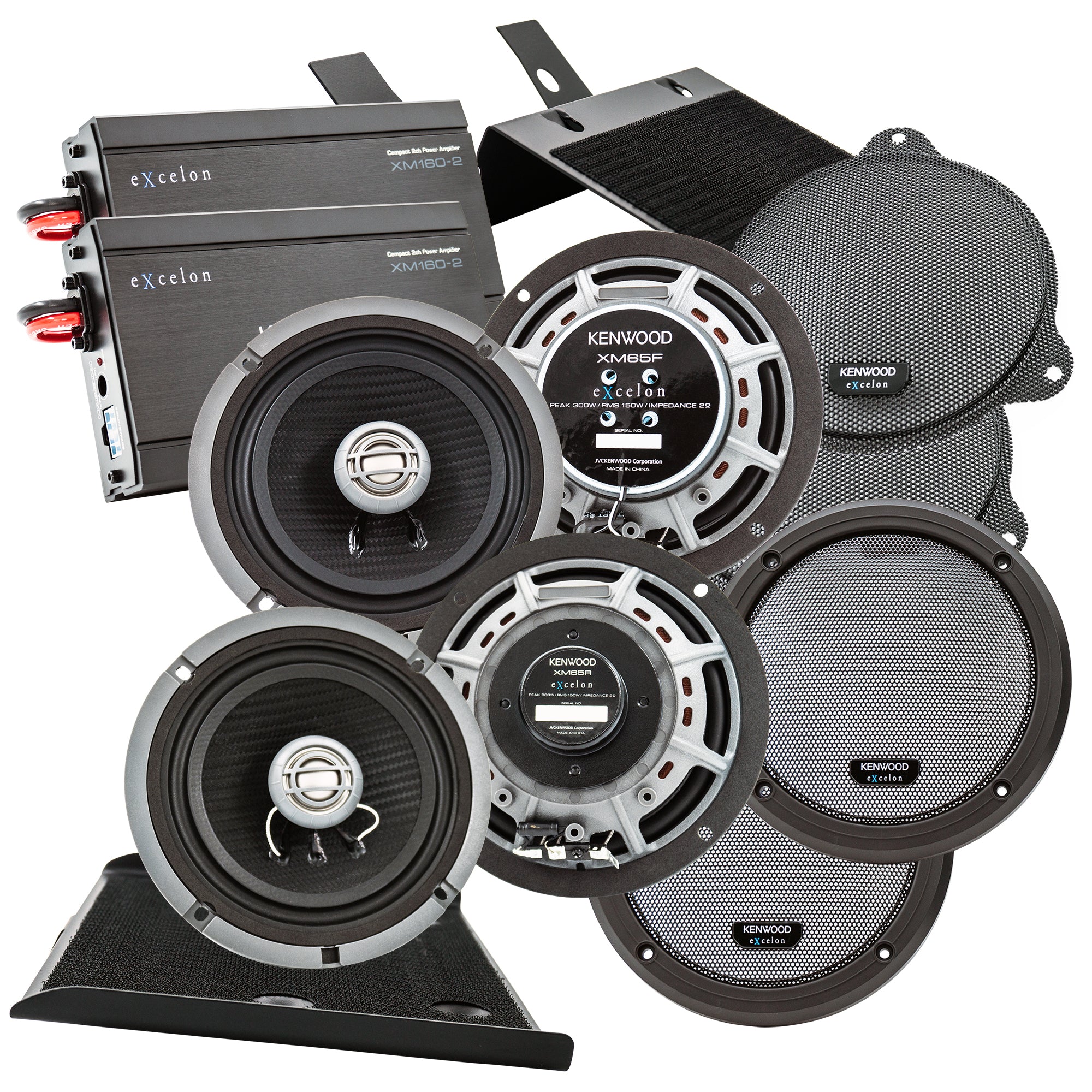 Kenwood P-HD4UT, Plug and Play Front & Rear Amplified Audio Upgrade Package for Select 2014-Up Ultra Harley-Davidson Motorcycles