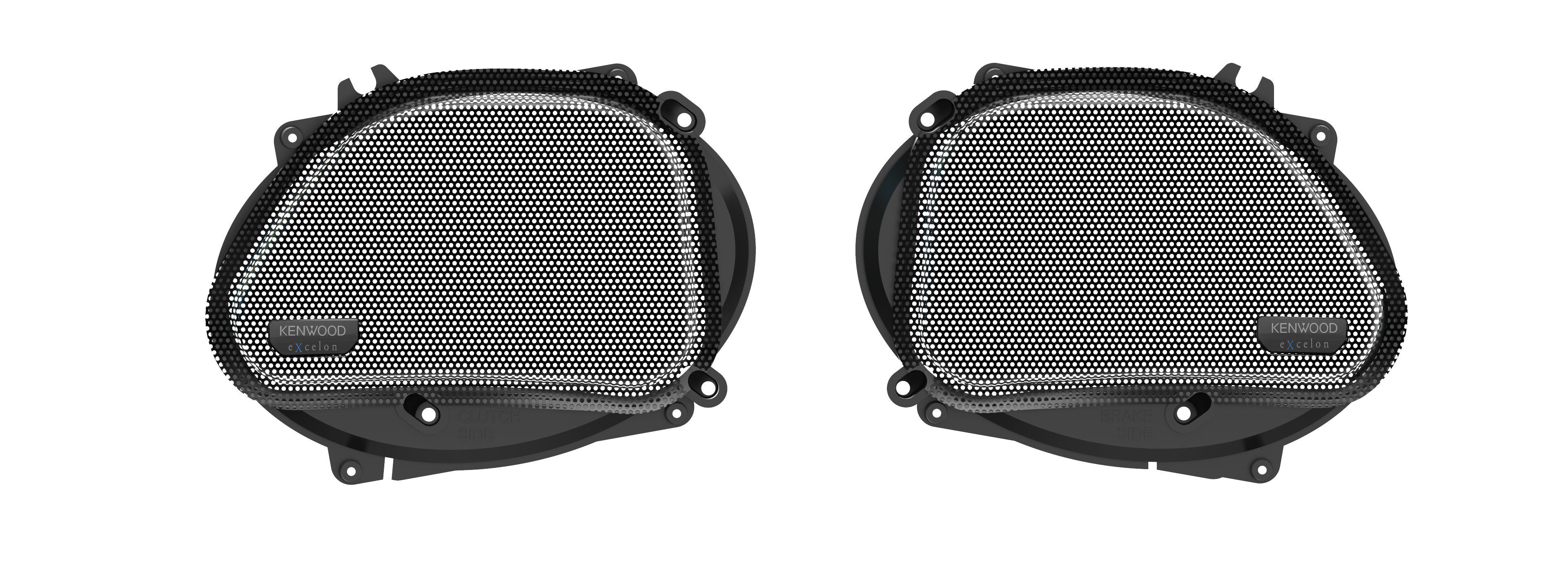 Kenwood XM57F, eXcelon Motorsports 5x7" 2-Way Coaxial Speakers for Select Harley-Davidson Motorcycles, Front