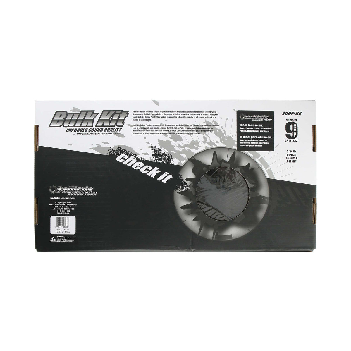 Ballistic SDHP-BK, Hallow Point Series Sound Damping Kit - Bulk Kit - 36 Sq Ft