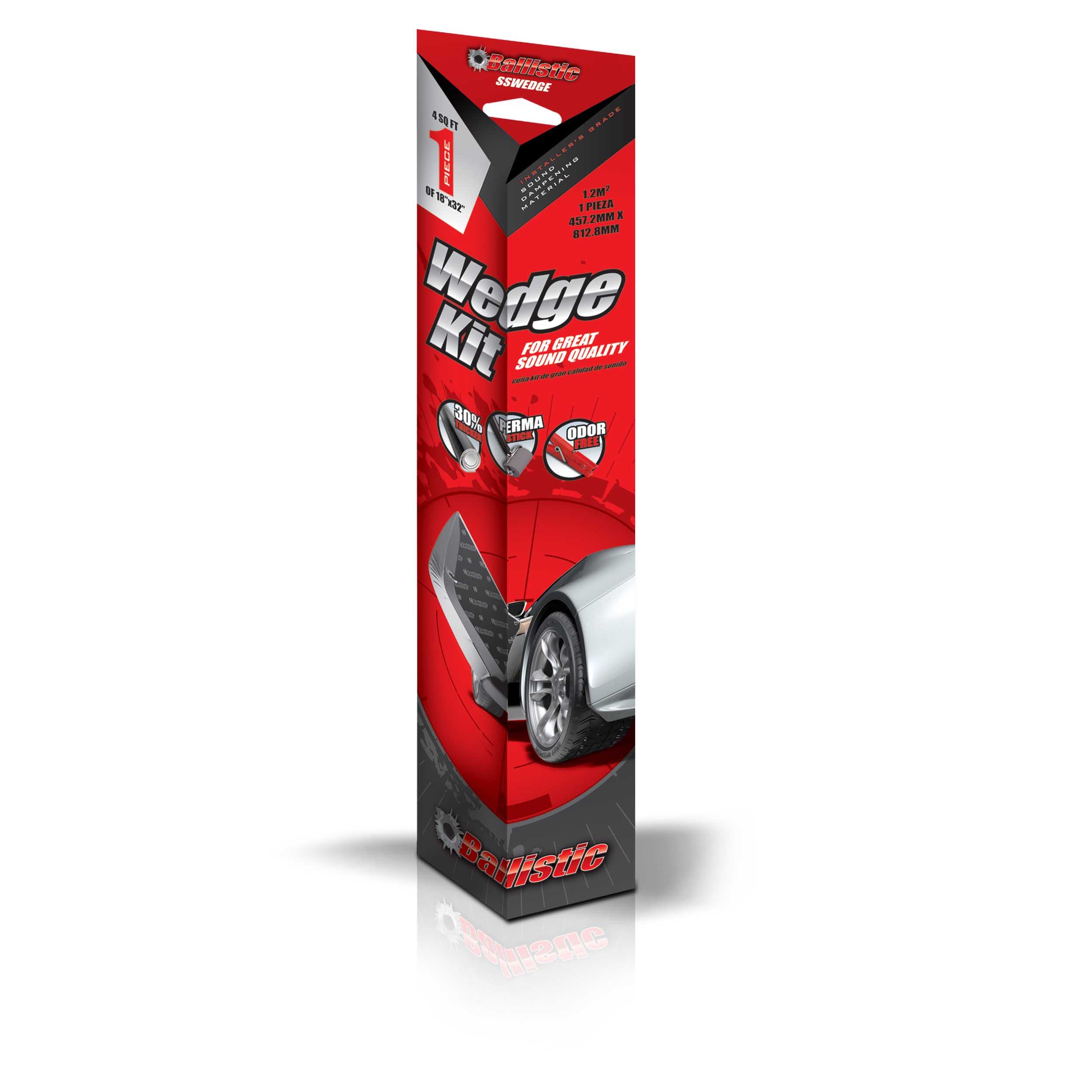 Ballistic SSWEDGE, Sound Damping Wedge Kit - Ballistic Series