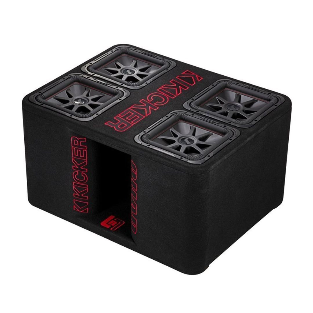 Kicker QL7R122, QL7R12 12" Loaded Ported Quad Box, 2-Ohm (47QL7R122) (OB)