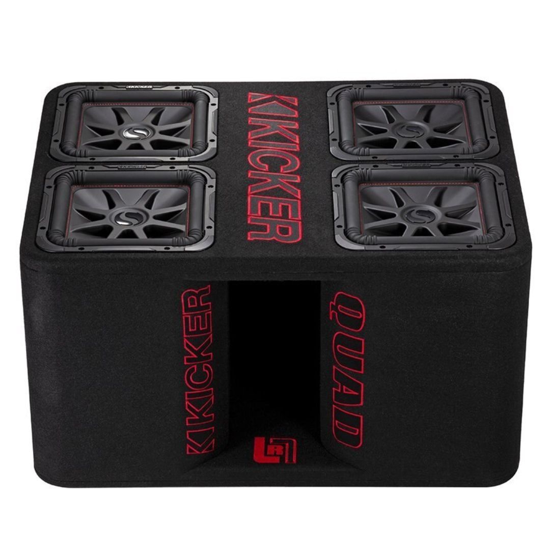 Kicker QL7R122, QL7R12 12" Loaded Ported Quad Box, 2-Ohm (47QL7R122) (OB)