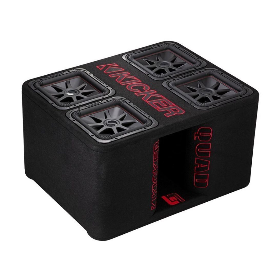 Kicker QL7R122, QL7R12 12" Loaded Ported Quad Box, 2-Ohm (47QL7R122) (OB)
