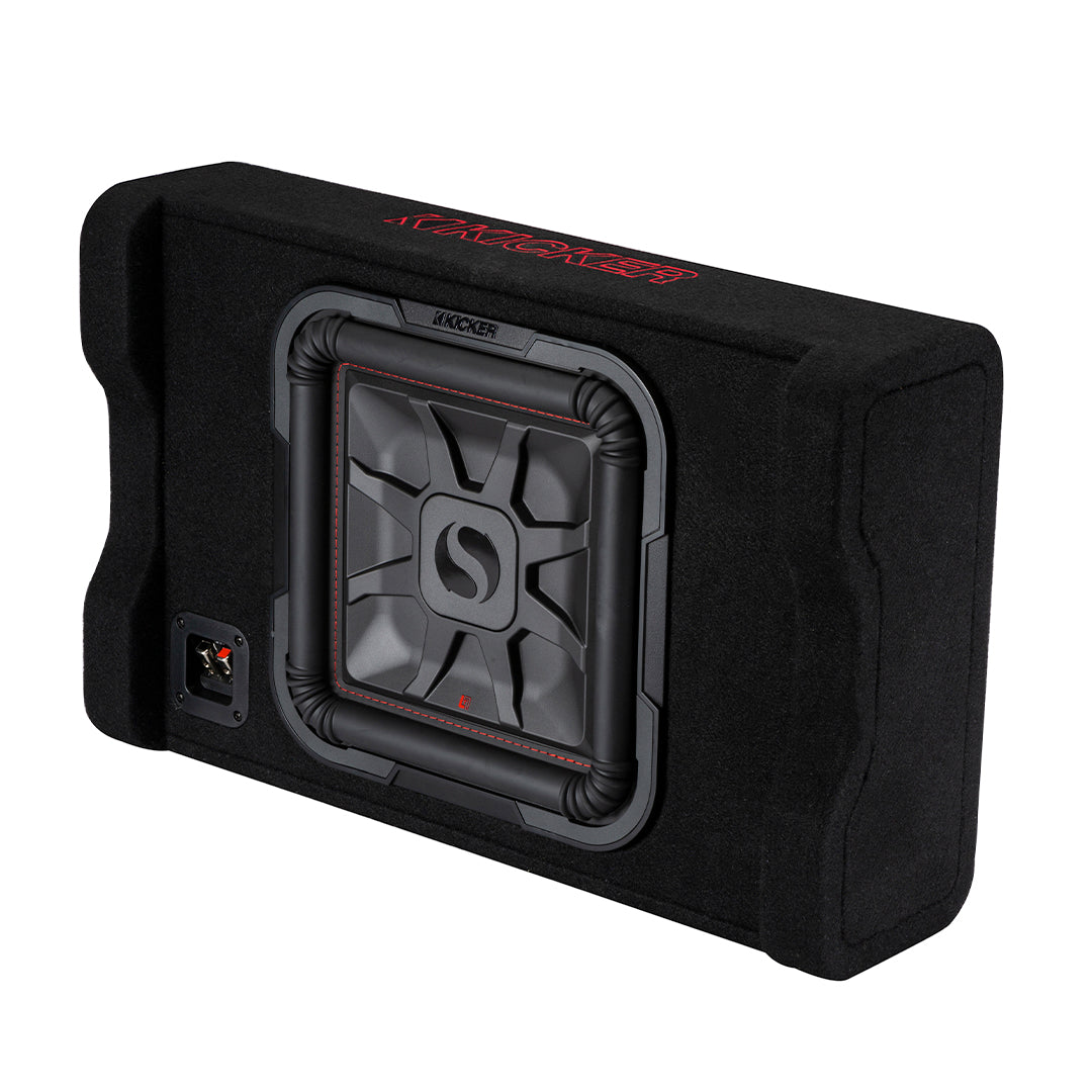 Kicker L7TDF102, L7TDF 10" Thin L7 Down Firing Subwoofer Enclosure, 2-Ohm (49L7TDF102) (OB)