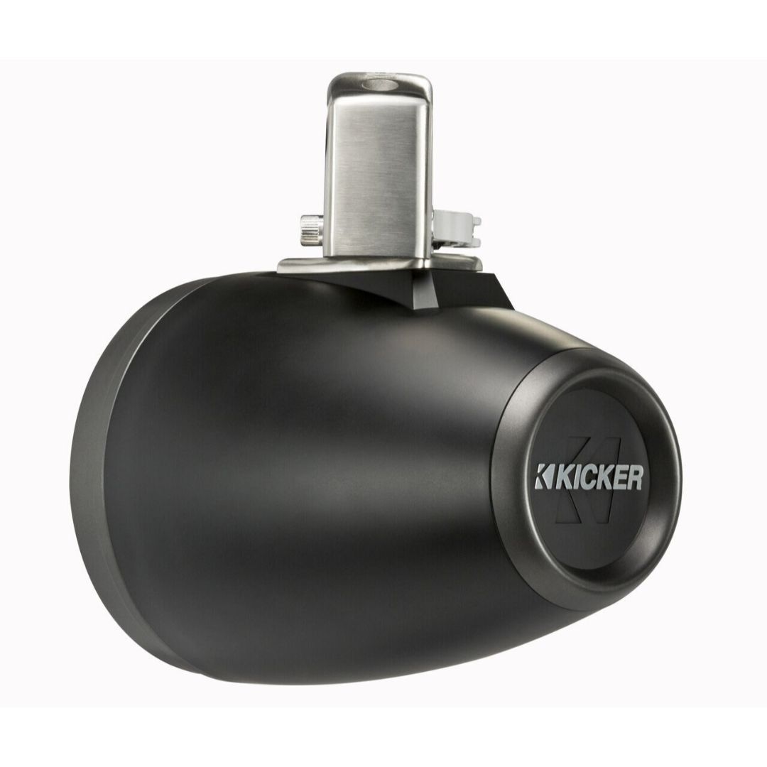 Kicker KMTC8, KMTC 8" Loaded Marine Can Speakers, Charcoal/Black (45KMTC8) (OB)