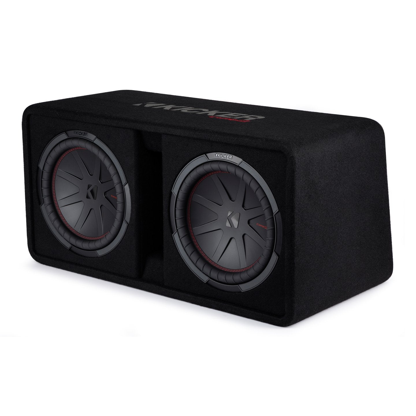 Kicker DCWR122, CompR Dual 12" Subwoofer In Vented Enclosure, 2 Ohm (48DCWR122) (OB)
