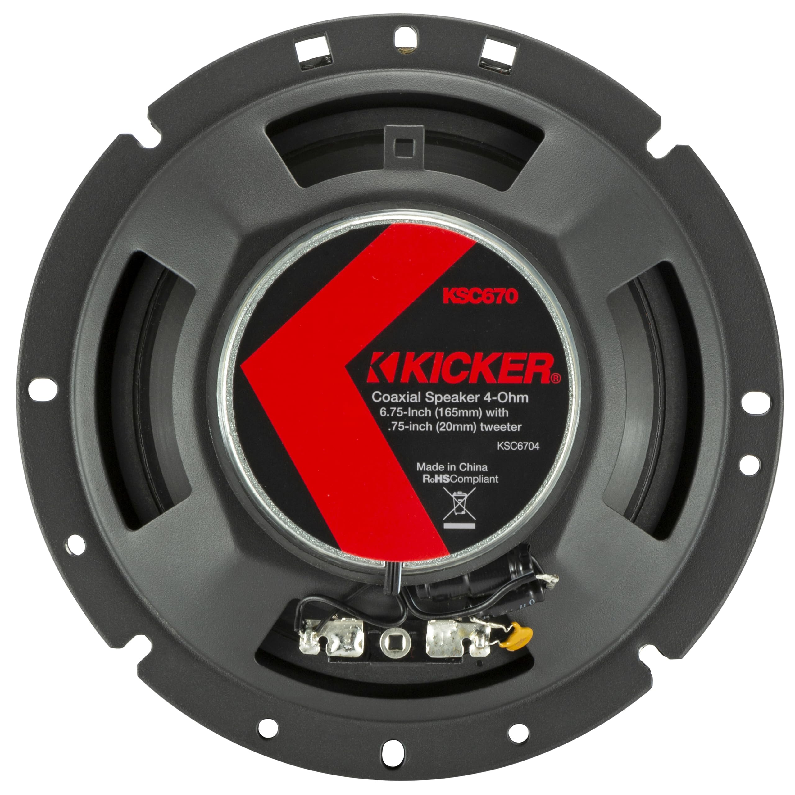 Kicker KSC6704, KS 6.75" 2-Way Coaxial Speakers (51KSC6704) (OB)
