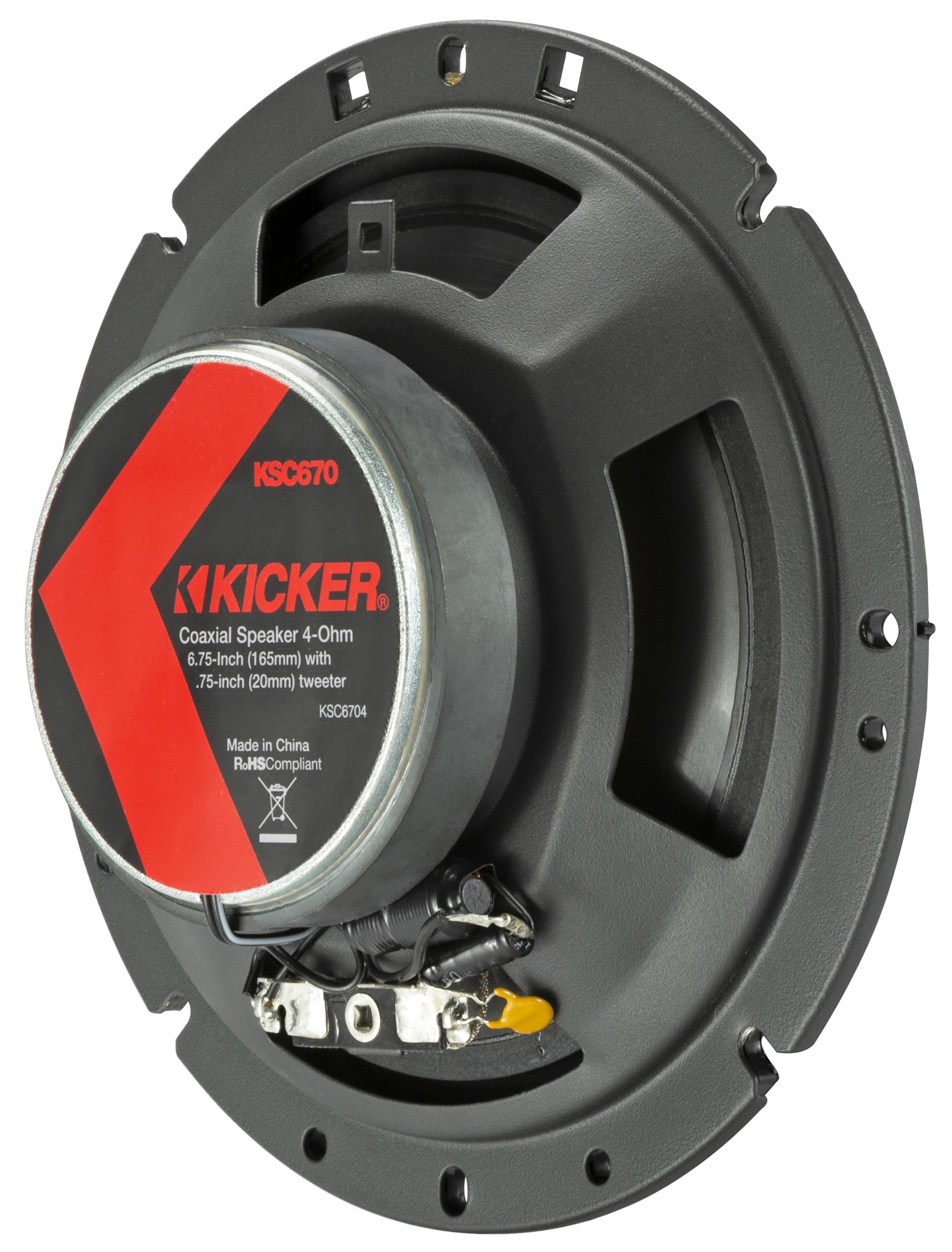Kicker KSC6704, KS 6.75" 2-Way Coaxial Speakers (51KSC6704) (OB)