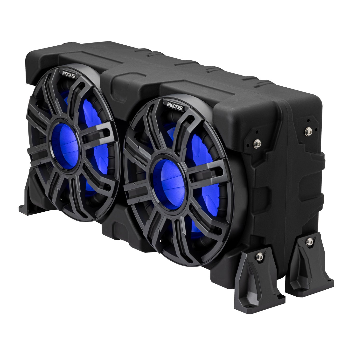Kicker MWLE10, MWLE 10" Loaded Premium Marine Subwoofer Enclosure w/ Passive Radiator 2 Ohm (51MWLE102) (OB)