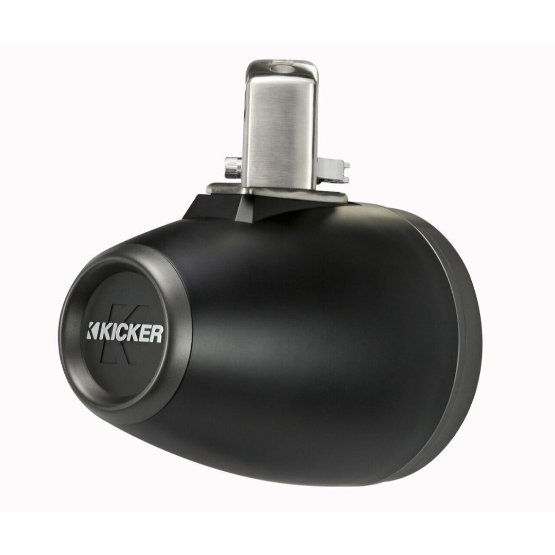 Kicker KMTC65, KMTDC 6.5" Loaded Marine Cans Speaker, Charcoal/Black (45KMTC65) (OB)