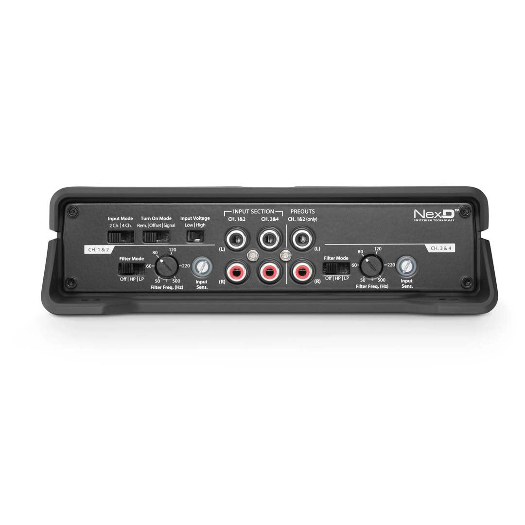 JL Audio JD400/4, JD Series Class D 4 Channel Full Range Amplifier, 400W (OB)