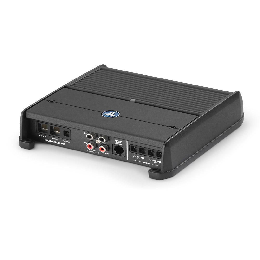JL Audio XDM200/2, XDM Series Class D 2 Channel Full Range Amplifier - 200 Watts RMS (OB)