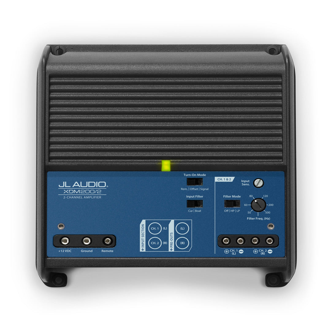 JL Audio XDM200/2, XDM Series Class D 2 Channel Full Range Amplifier - 200 Watts RMS (OB)