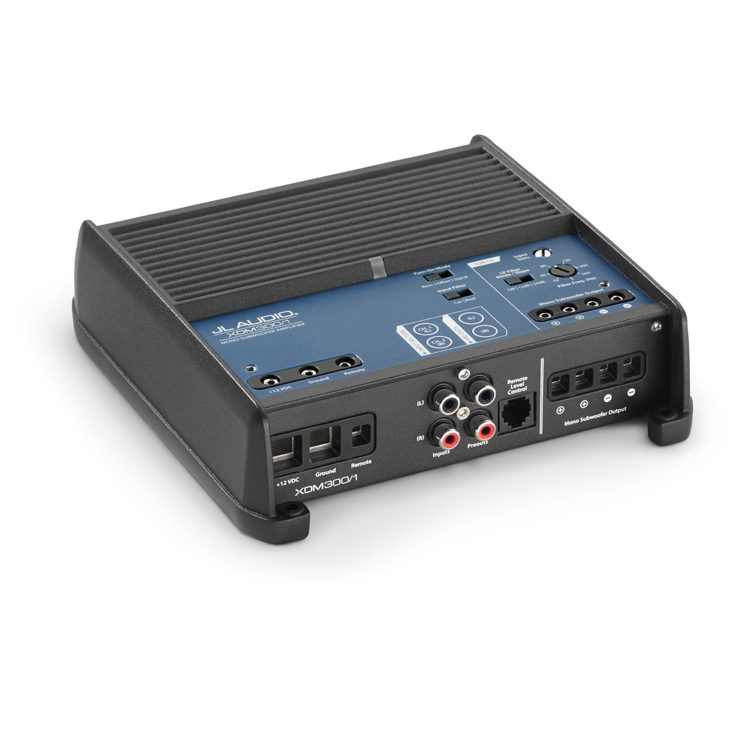 JL Audio XDM300/1, XDM Series Class D Monoblock Subwoofer Amplifier - 300 Watts RMS (OB)