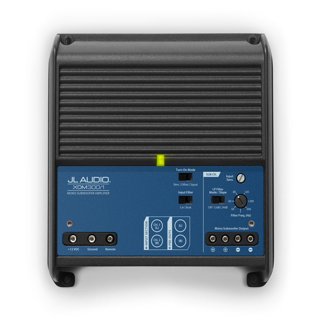 JL Audio XDM300/1, XDM Series Class D Monoblock Subwoofer Amplifier - 300 Watts RMS (OB)
