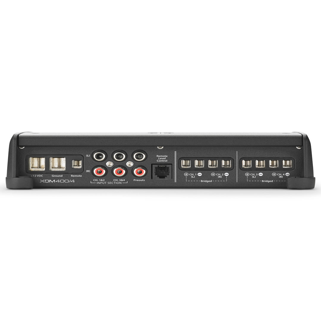 JL Audio XDM400/4, XDM Series Class D 4 Channel Full Range Amplifier - 400 Watts RMS (OB)