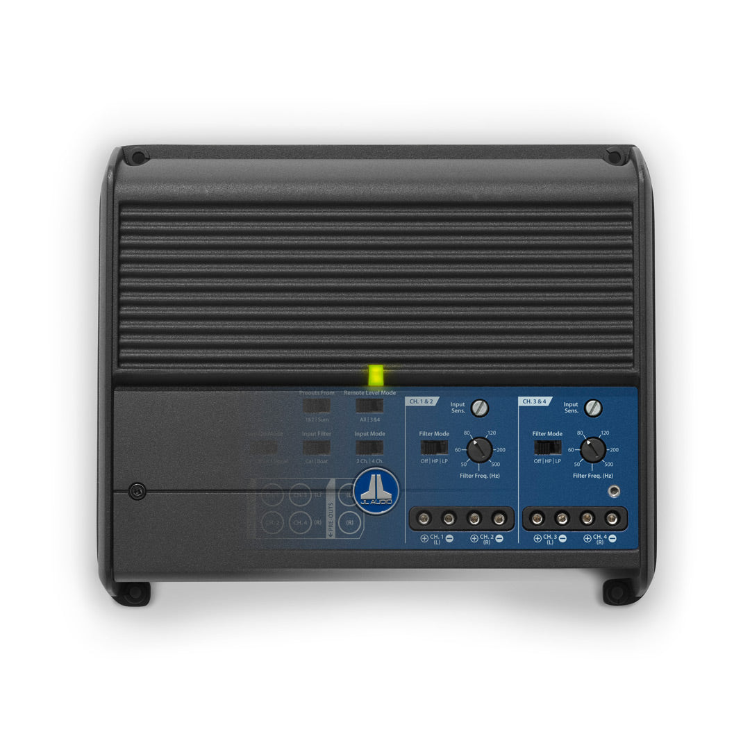 JL Audio XDM400/4, XDM Series Class D 4 Channel Full Range Amplifier - 400 Watts RMS (OB)