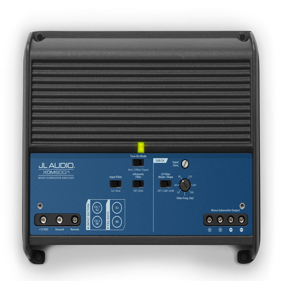 JL Audio XDM600/1, XDM Series Class D Monoblock Subwoofer Amplifier - 600 Watts RMS (OB)