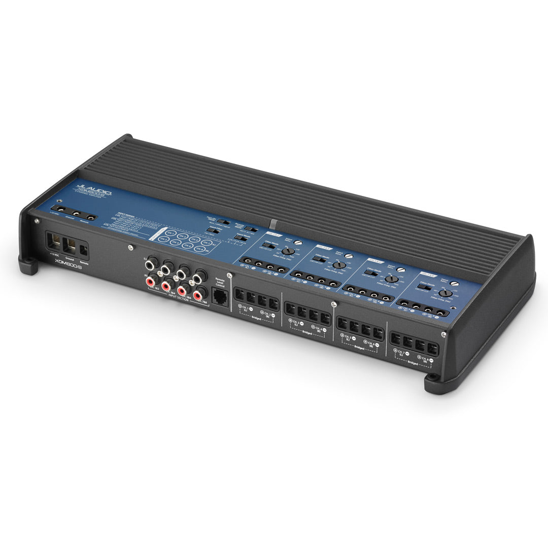 JL Audio XDM800/8, XDM Series Class D 8 Channel System Amplifier - 800 Watts RMS (OB)