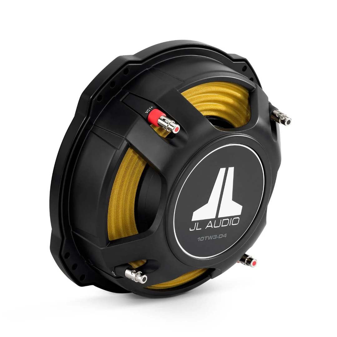 JL Audio 10TW3-D4, TW3 Series 10" Dual 4-ohm Shallow Mount Subwoofer, 400W (OB)
