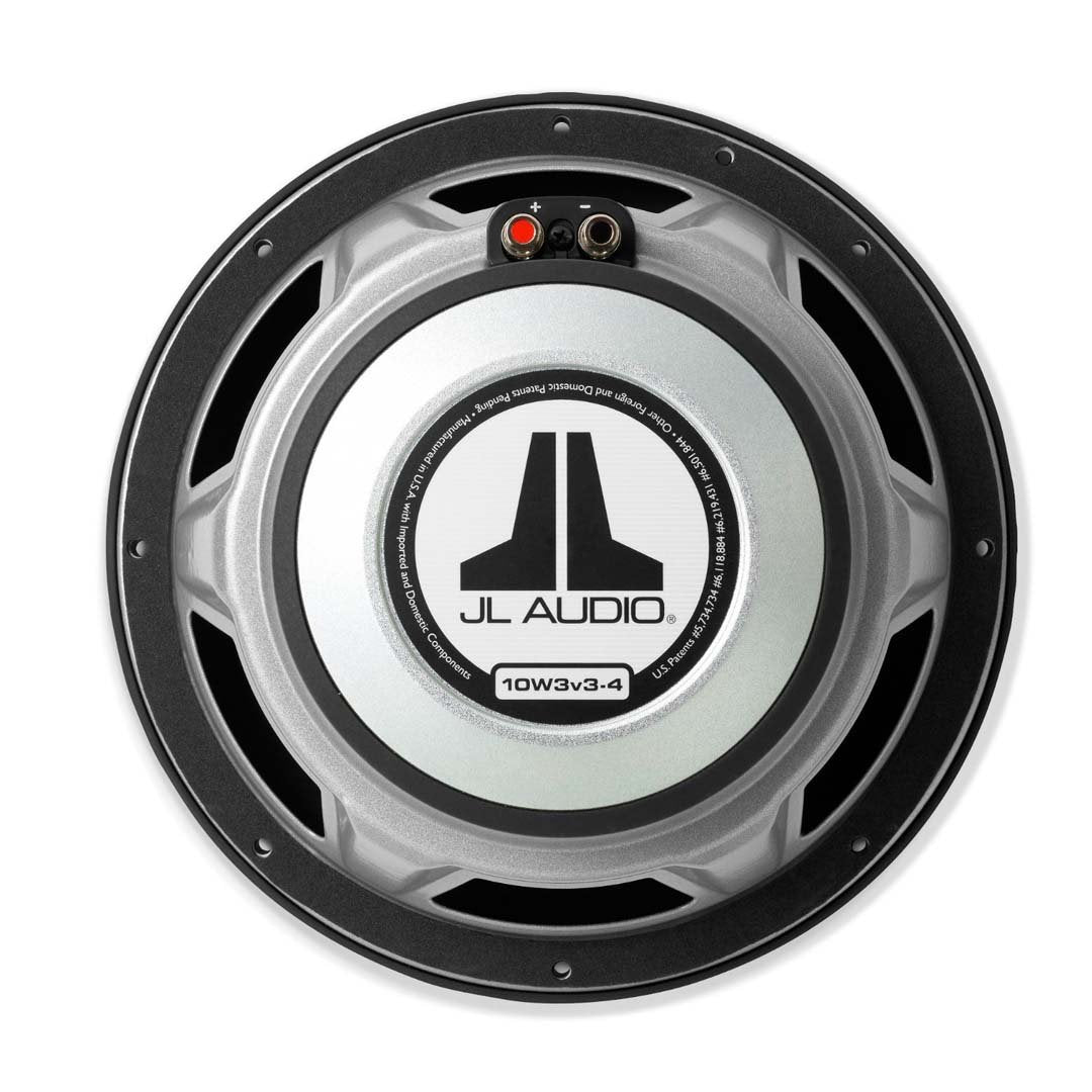 JL Audio 10W3v3-4, W3 Series 10" Single 4-Ohm Subwoofer, 500W (OB)