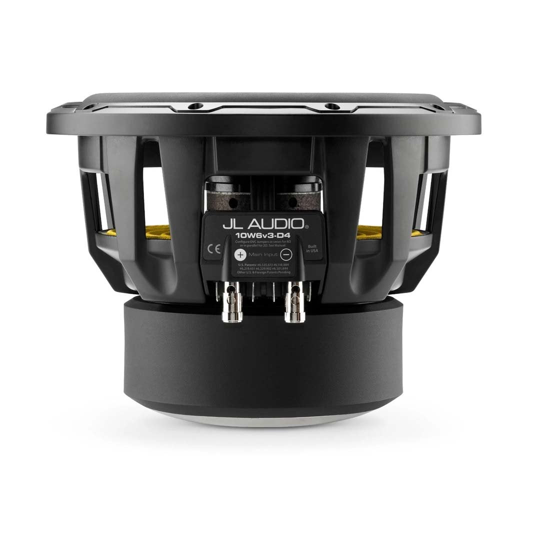 JL Audio 10W6v3-D4, W6 Series 10" Dual 4-Ohm Subwoofer, 600W (OB)