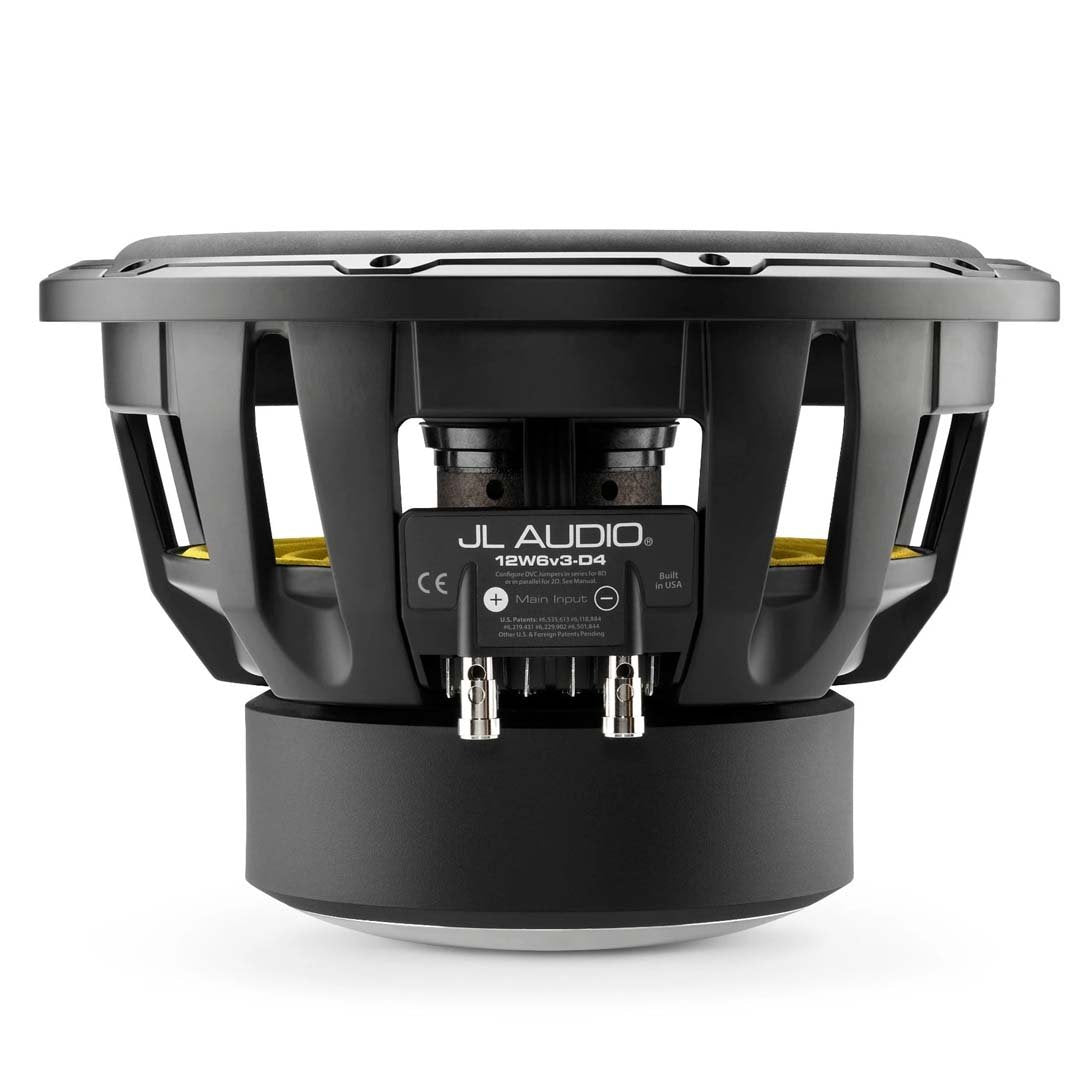 JL Audio 12W6v3-D4, W6 Series 12" Dual 4-Ohm Subwoofer, 600W (OB)