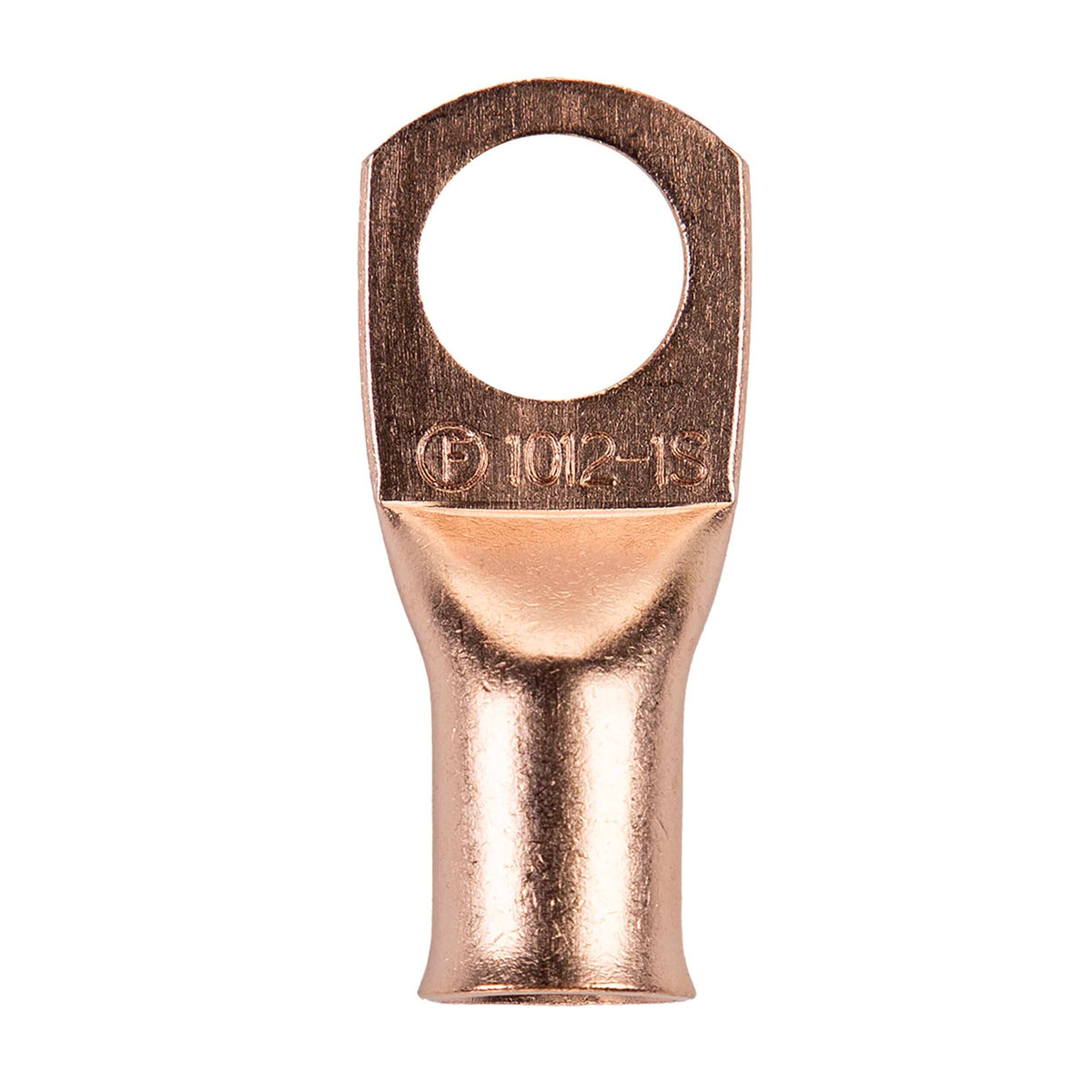 Install Bay CUR1012, Copper Uninsulated Ring Terminal 1/0 Gauge 1/2 inch