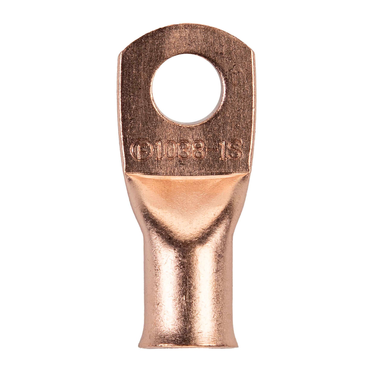 Install Bay CUR1038, Copper Uninsulated Ring Terminal 1/0 Gauge 3/8 inch