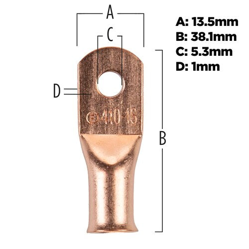 Install Bay CUR410, Copper Uninsulated Ring Terminal 4 Gauge #10
