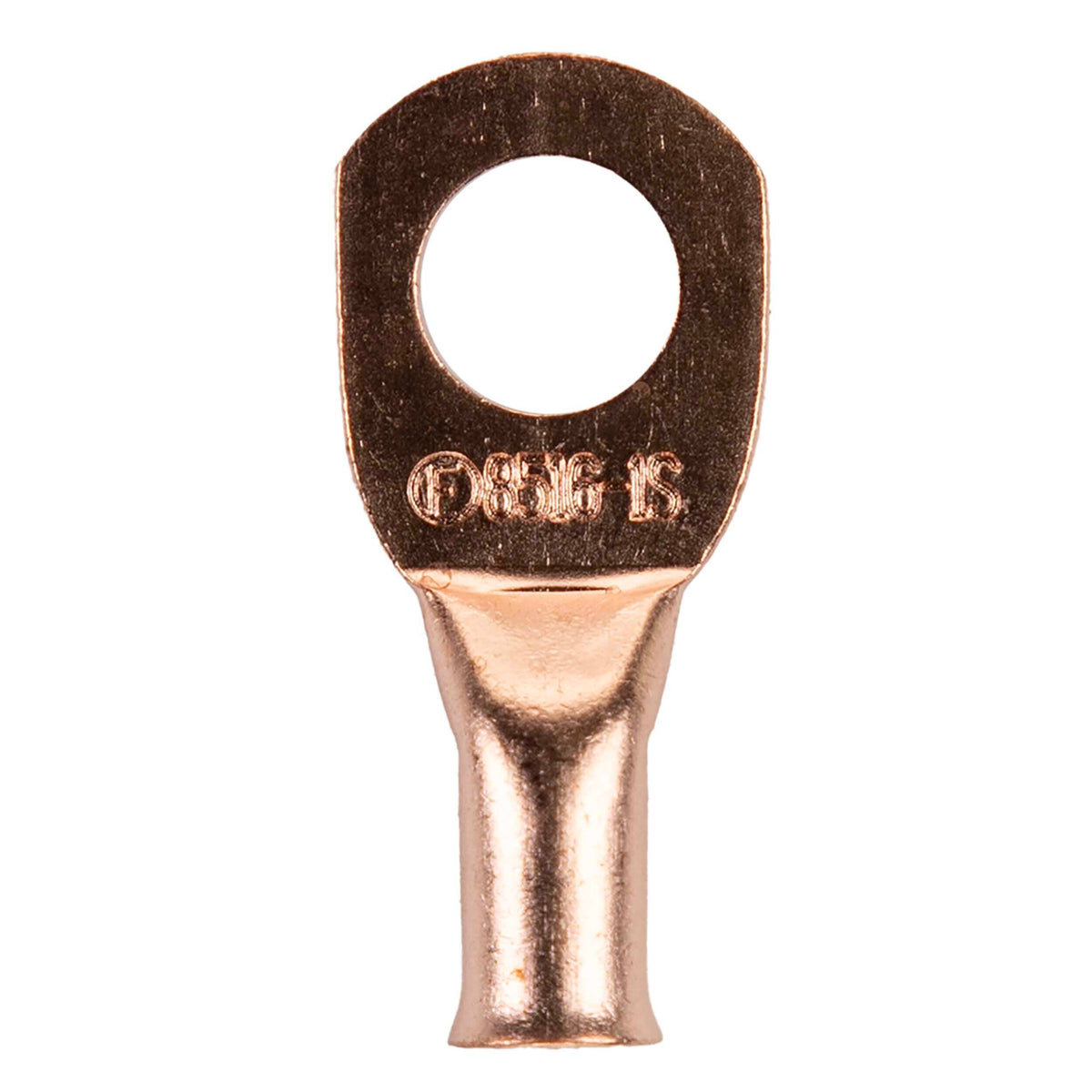 Install Bay CUR8516, Copper Uninsulated Ring Terminal 8 Gauge 5/16 inch