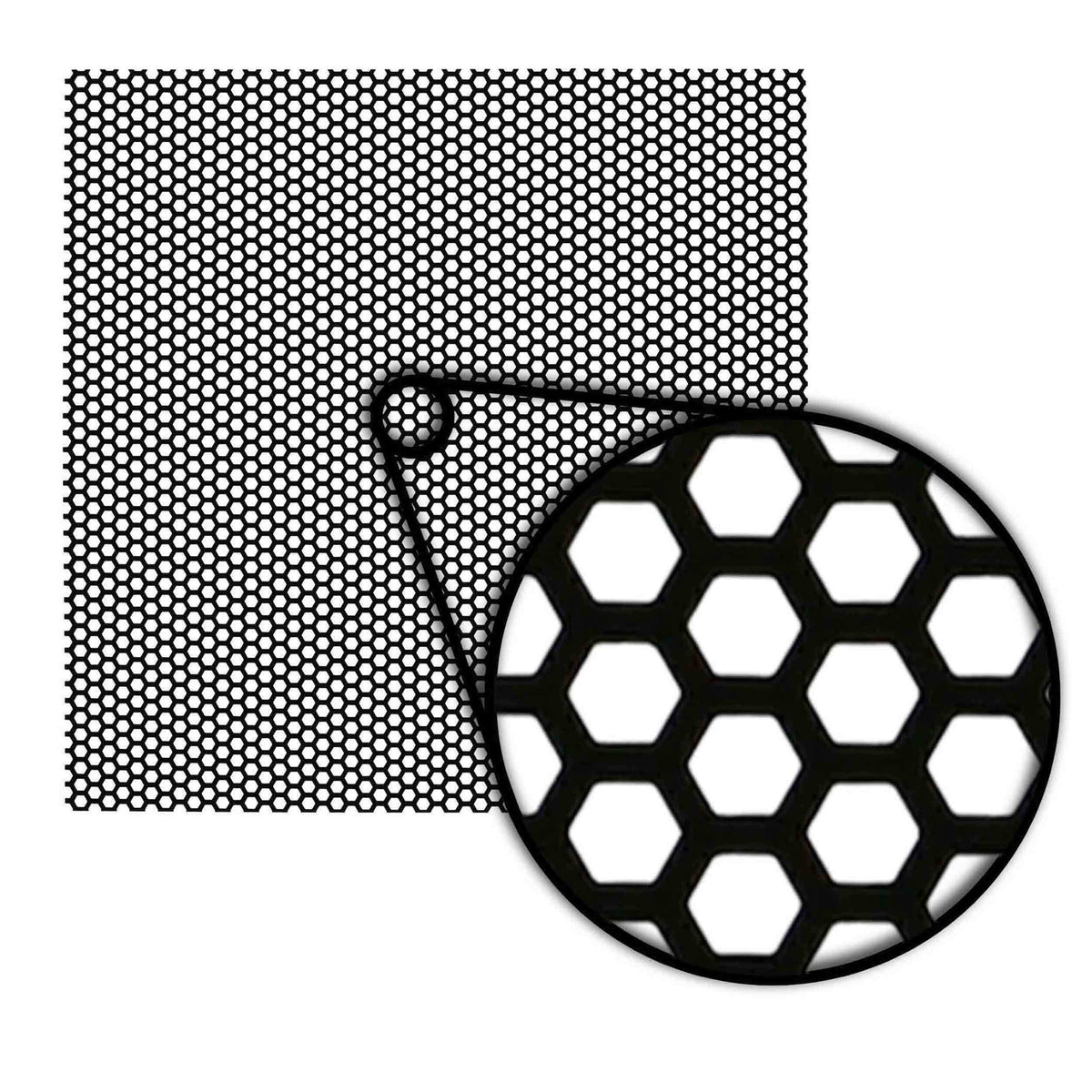 Install Bay IBGMHC18, Metal Mesh Speaker Grille Material 7mm Thick - 18'X18" Honeycomb Hex Patern