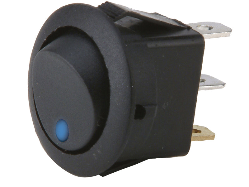 Install Bay IBRRSB, Round Rocker Switch With Blue Led No Leads 20amp - Pack of 5