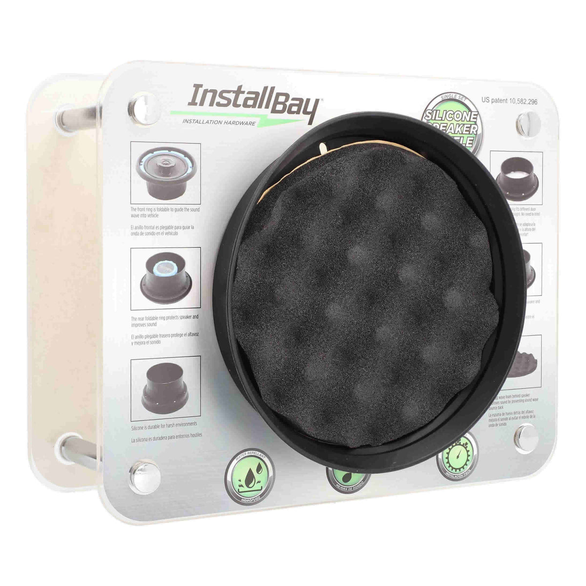 Install Bay IBSBFDISP, Silicone Baffle Display - Clear, Thick Plexi w/Metal Posts