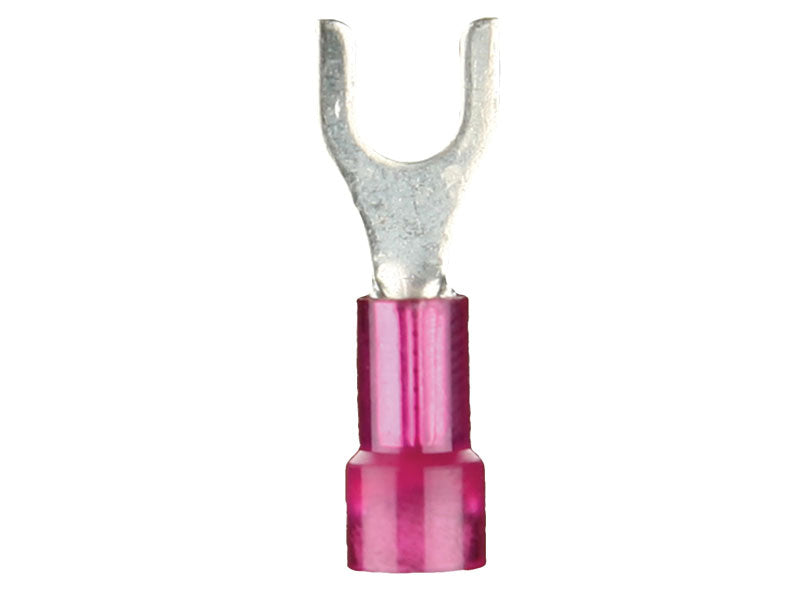 Install Bay RNST10, Red Nylon Spade Terminal 22-18 Gauge #10 Package of 100